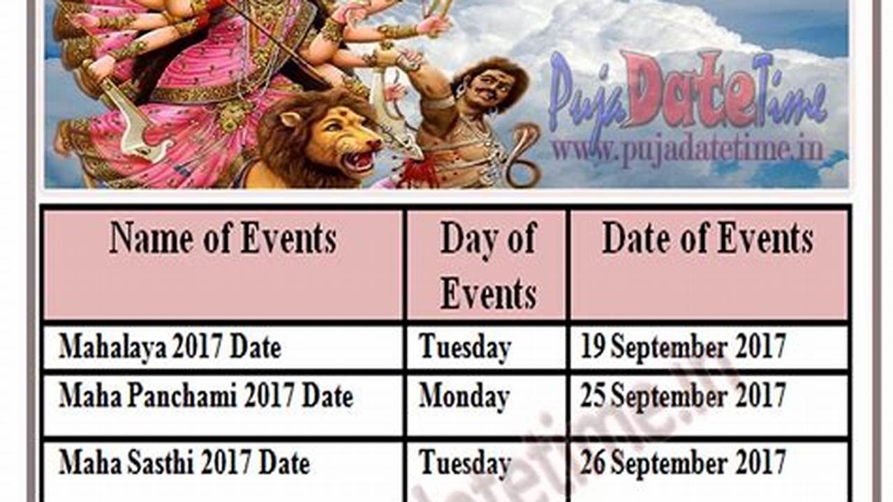 2024 Calendar Durga Pujari Laldas