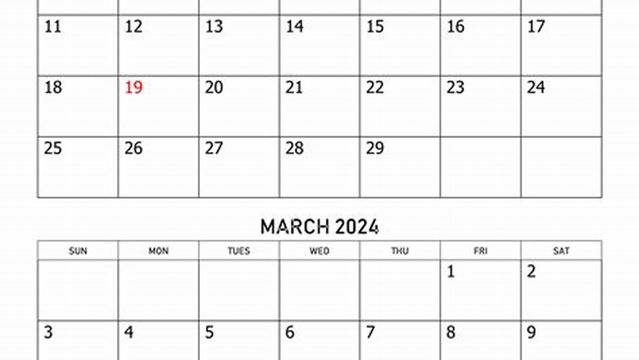 2024 Calendar February And March