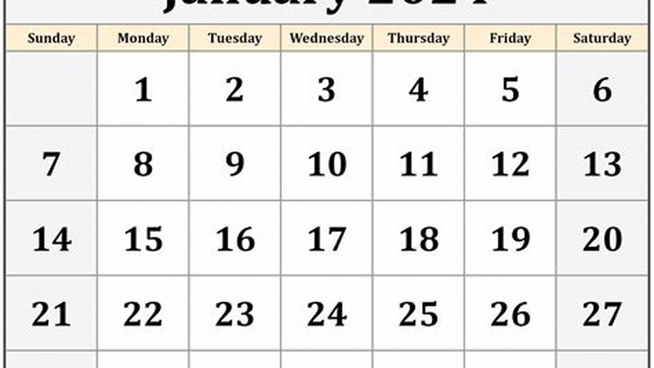 2024 Calendar January