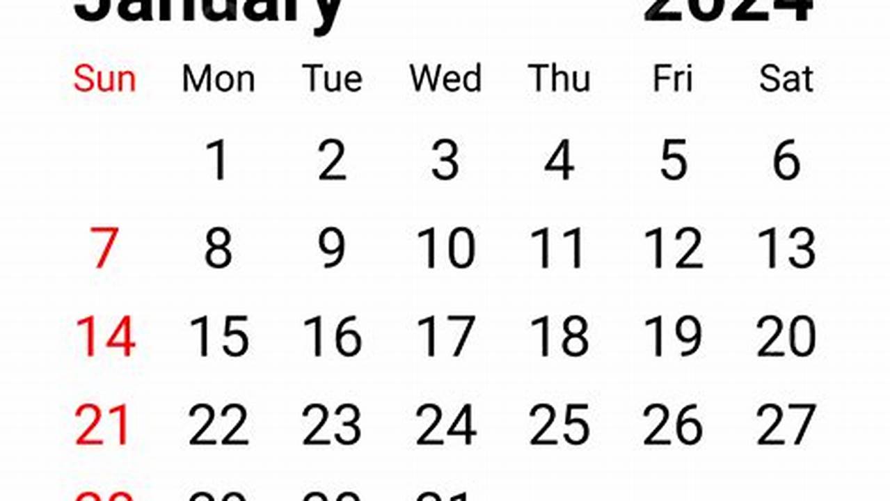 2024 Calendar January To June Clip Art
