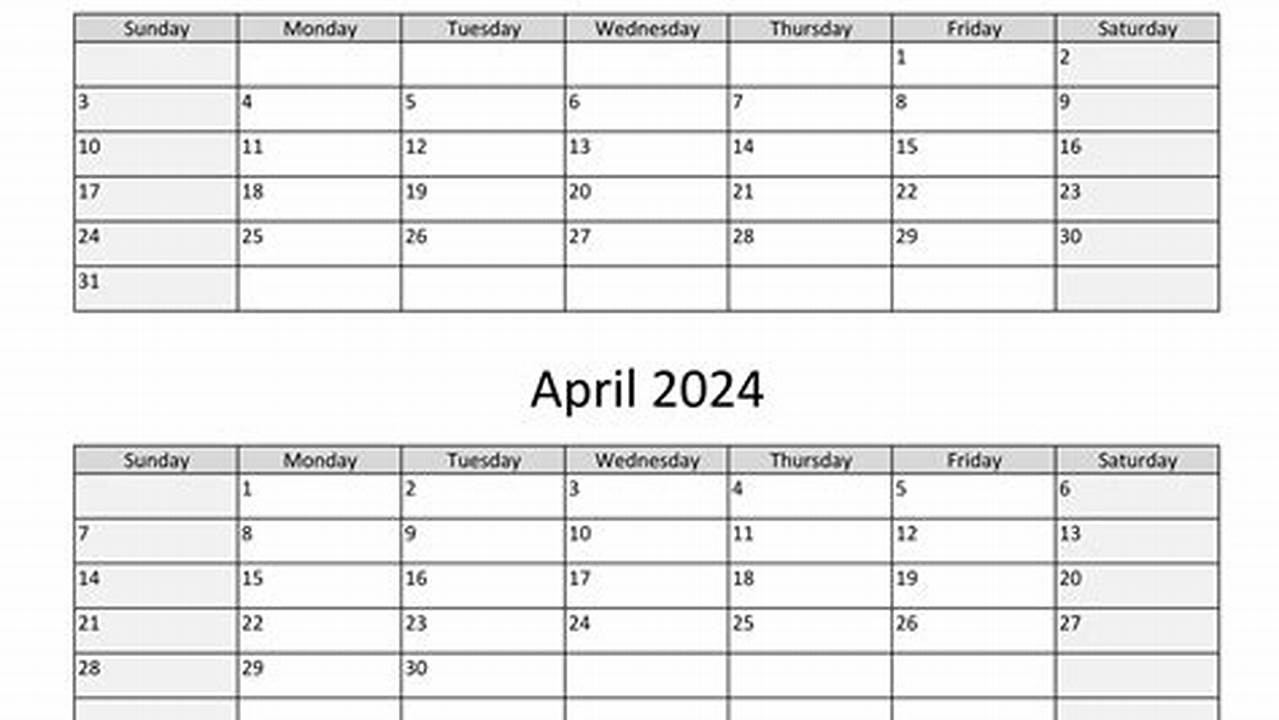 2024 Calendar March April May Printable