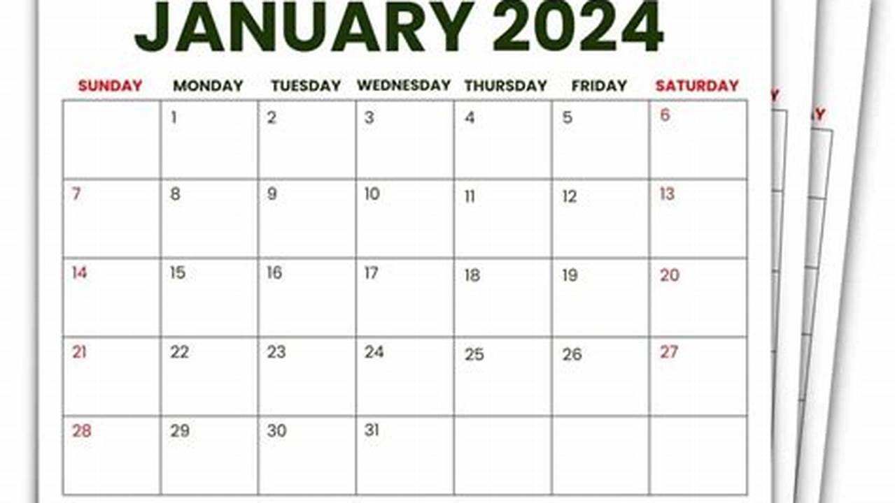 2024 Calendar Printable Free Monthly