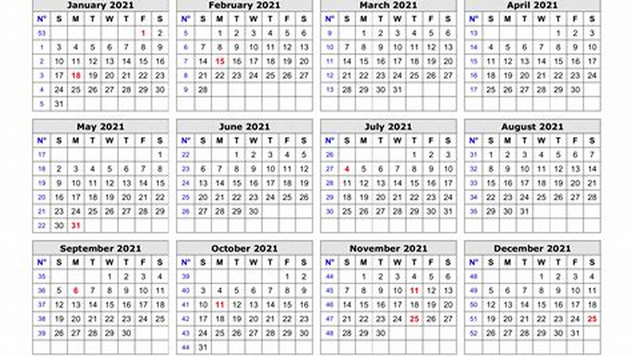 2024 Calendar Printable Half Yearly 2021