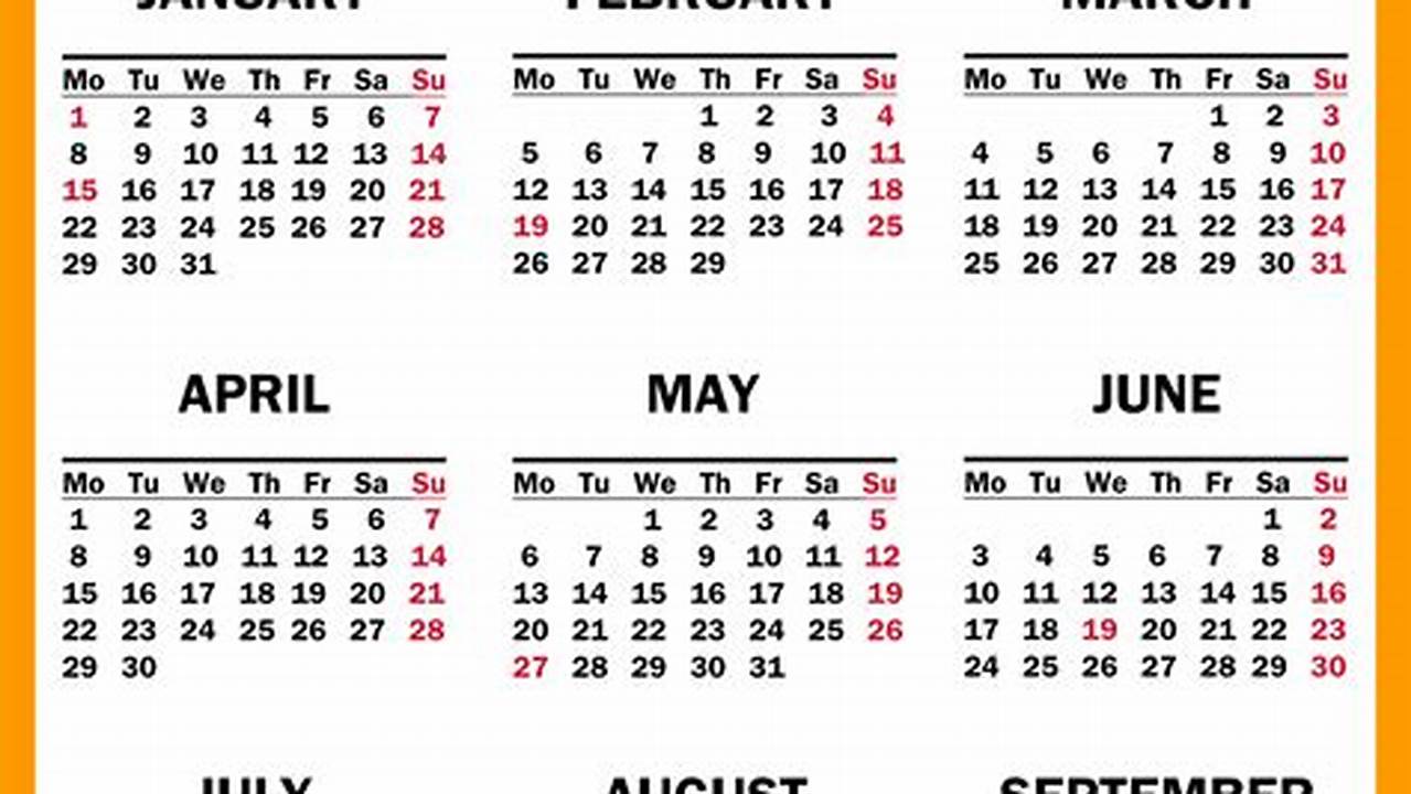 2024 Calendar Printable Usa