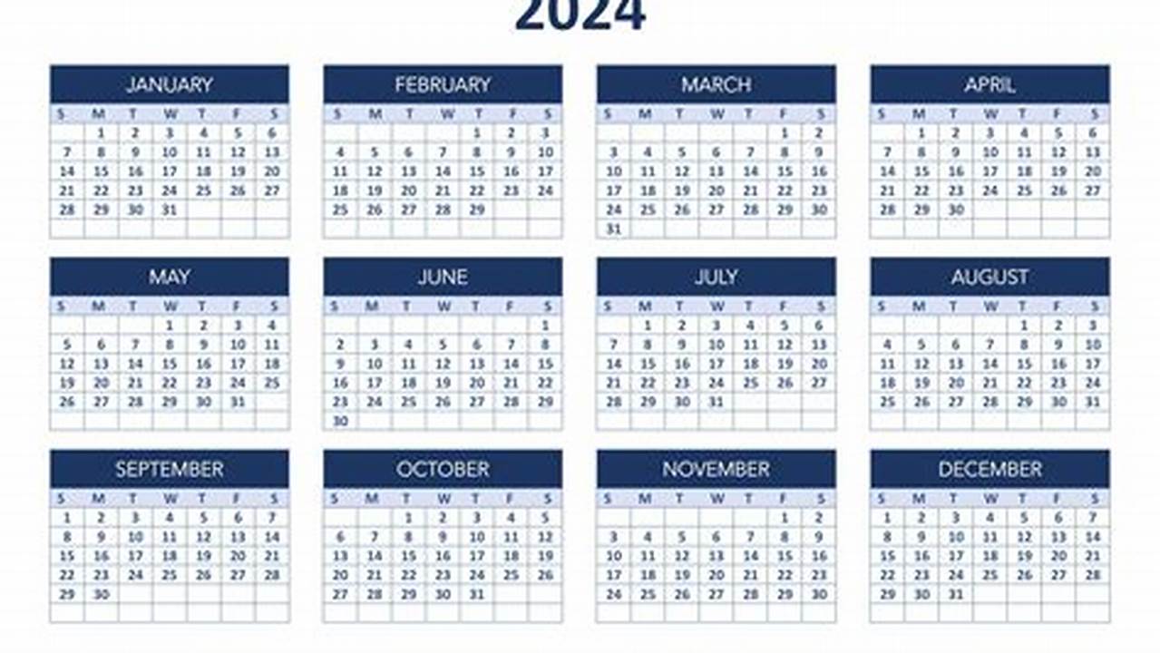 2024 Calendars General Blue Lock