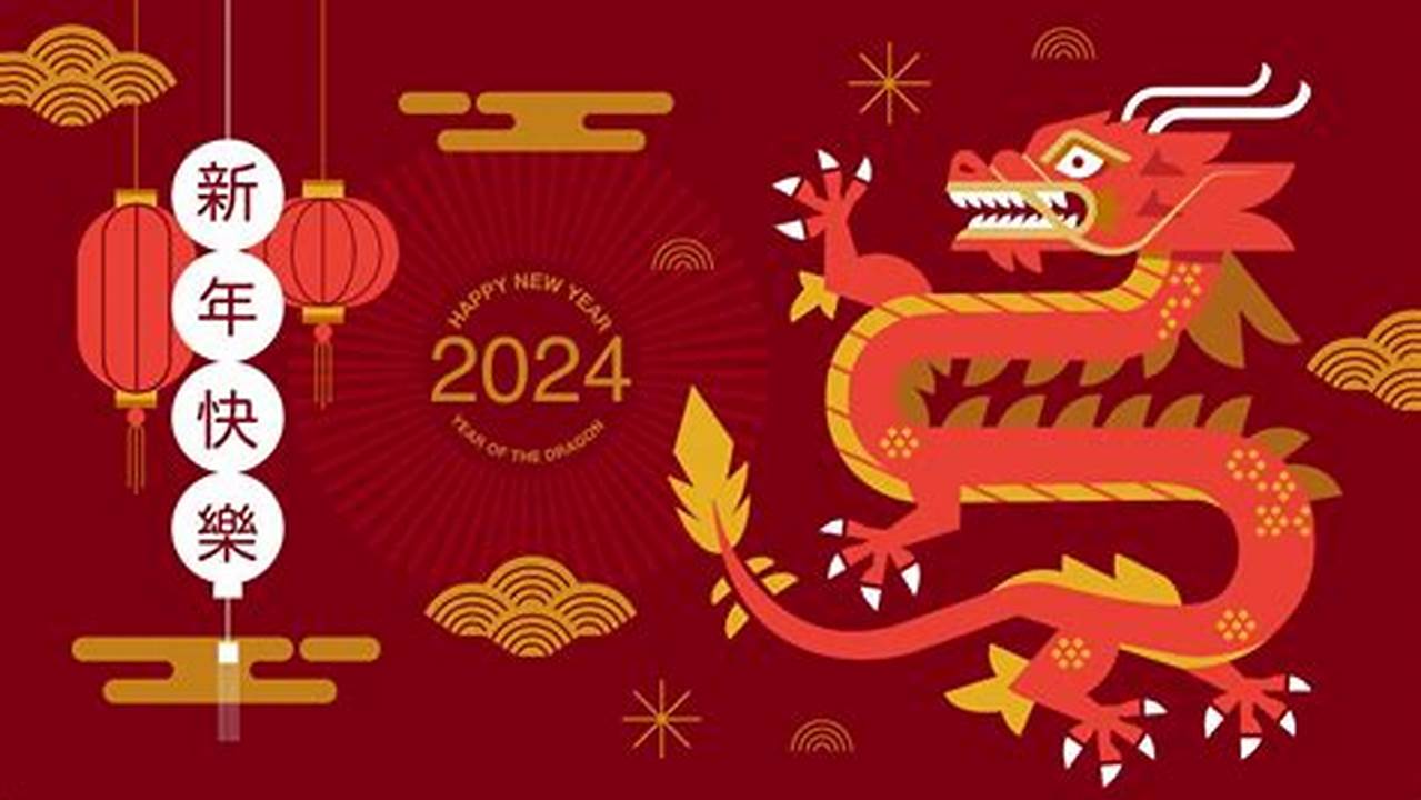 2024 Chinese Dragon Lunar Calendar Color
