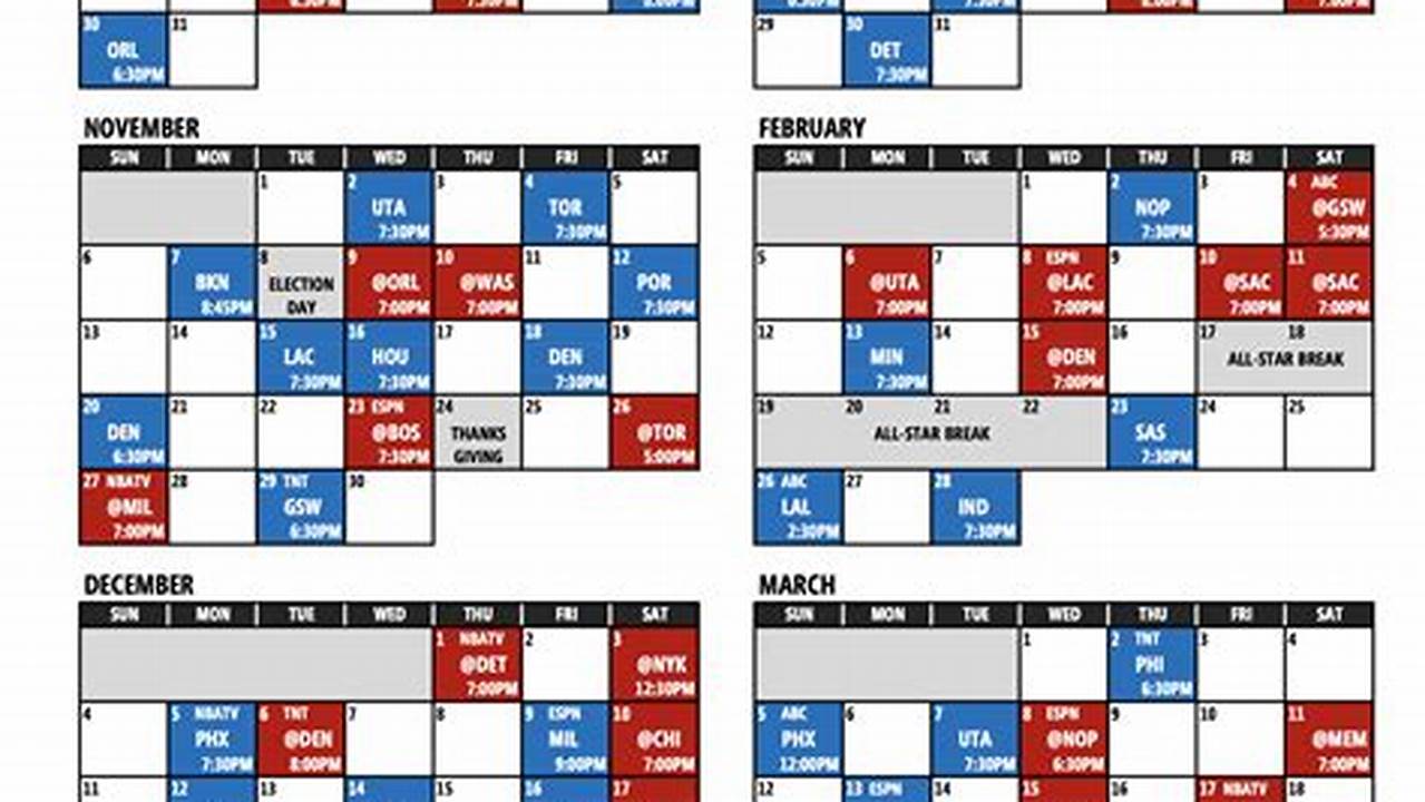 2024 Dallas Mavericks Schedule