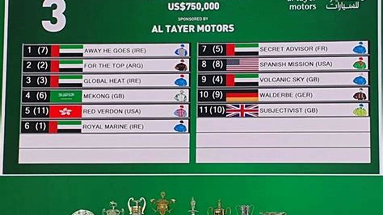 2024 Dubai World Cup Results