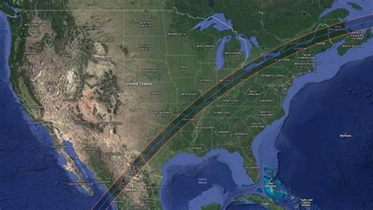 2024 Eclipse Path Of Totality Interactive Map Live