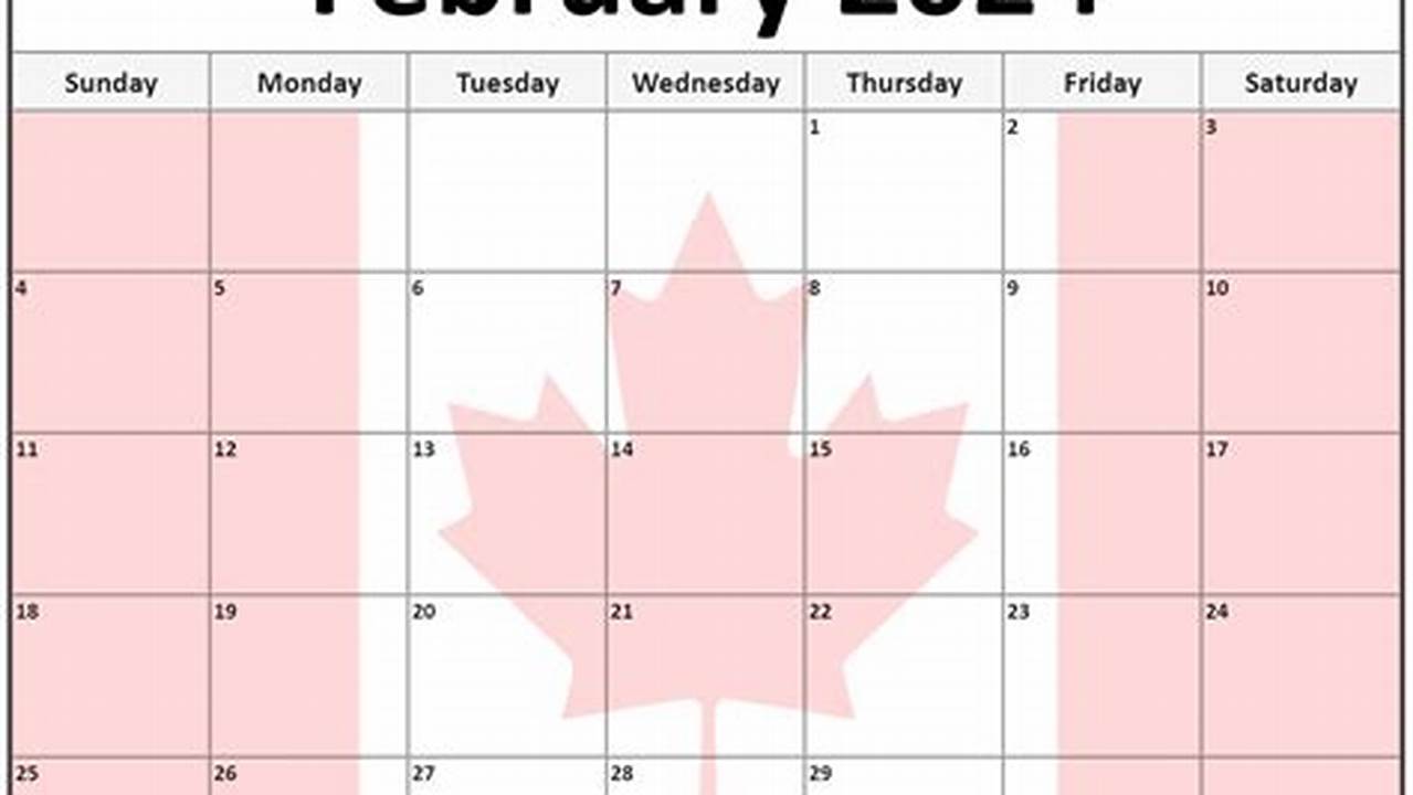 2024 February Calendar Canada Free Pdf