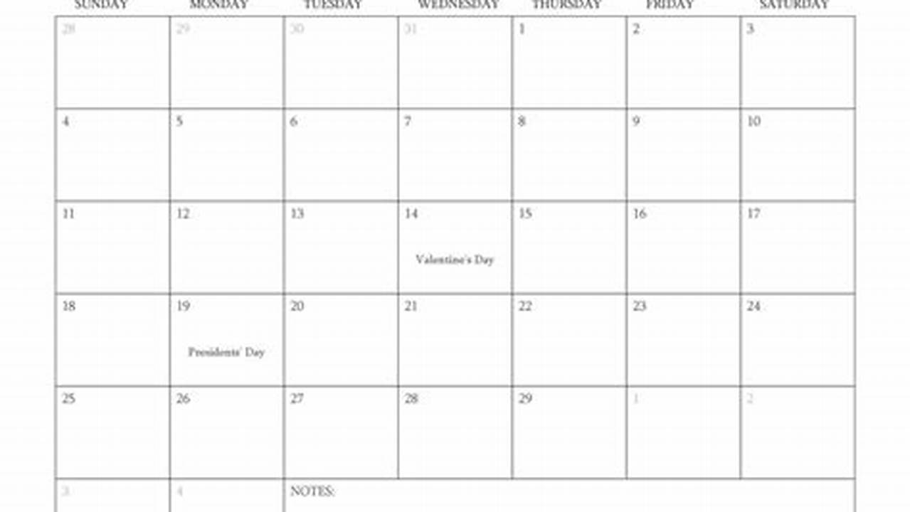 2024 February Calendar Free Printable Templates Pdf