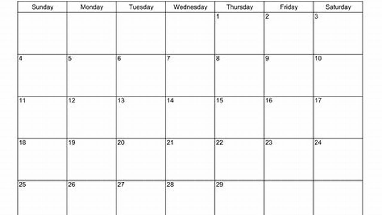 2024 February Calendar Template Download Free