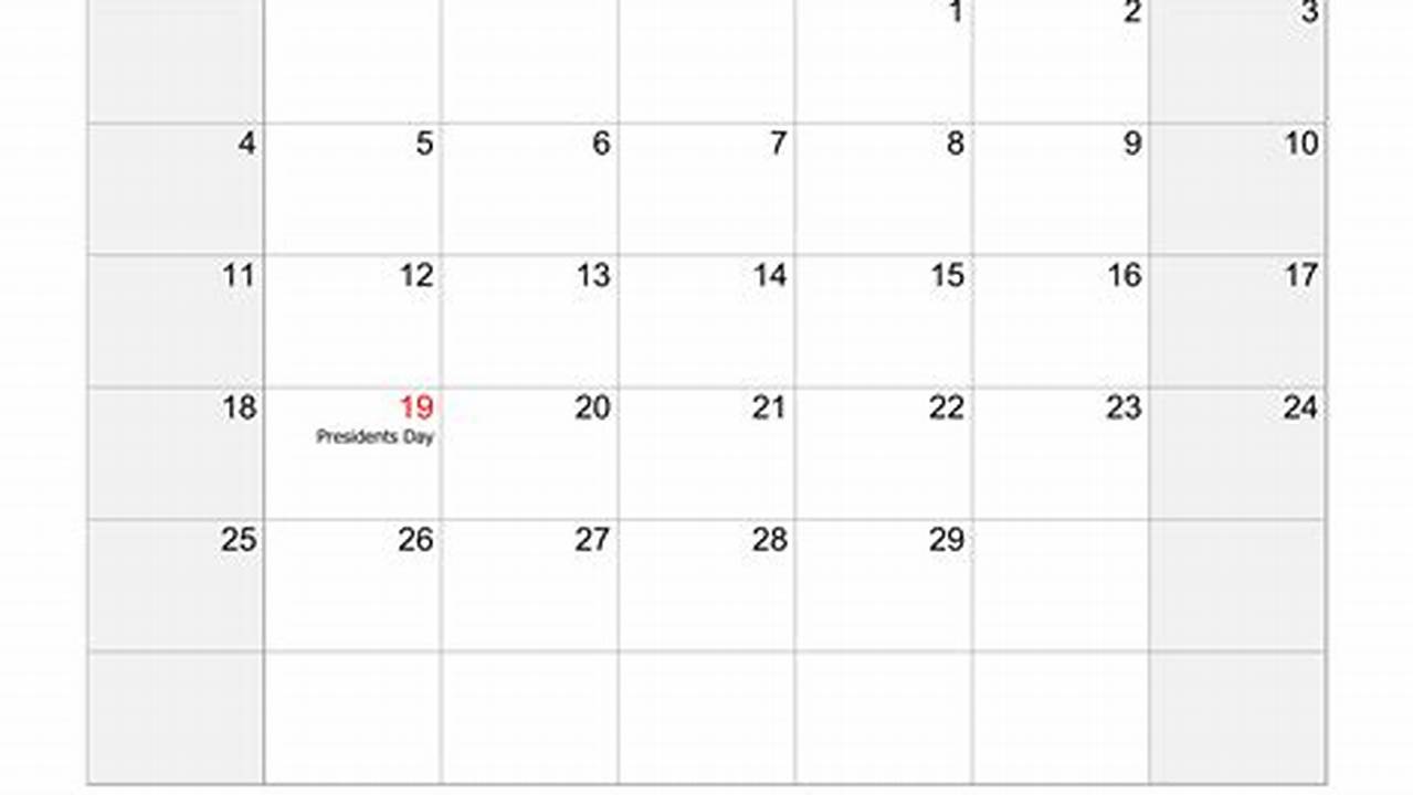 2024 February Calendar Template Free Printable
