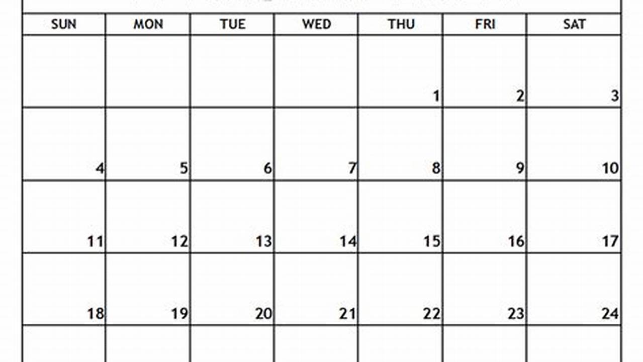 2024 February Calendar Template Monthly