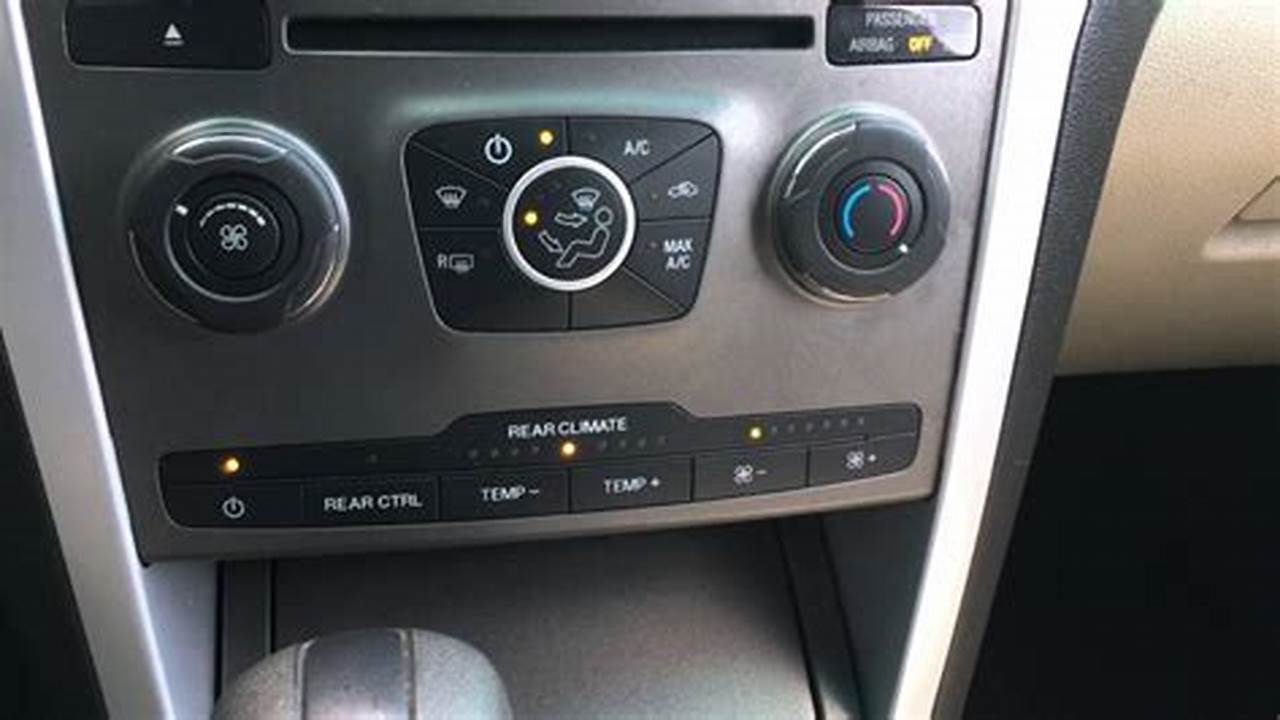 2024 Ford Explorer Rear Climate Control