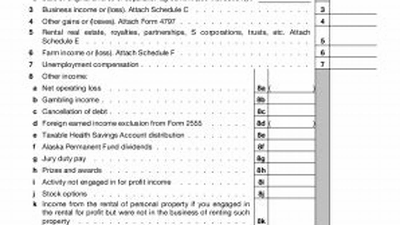 2024 Form 1040 Schedule 1 Instructions