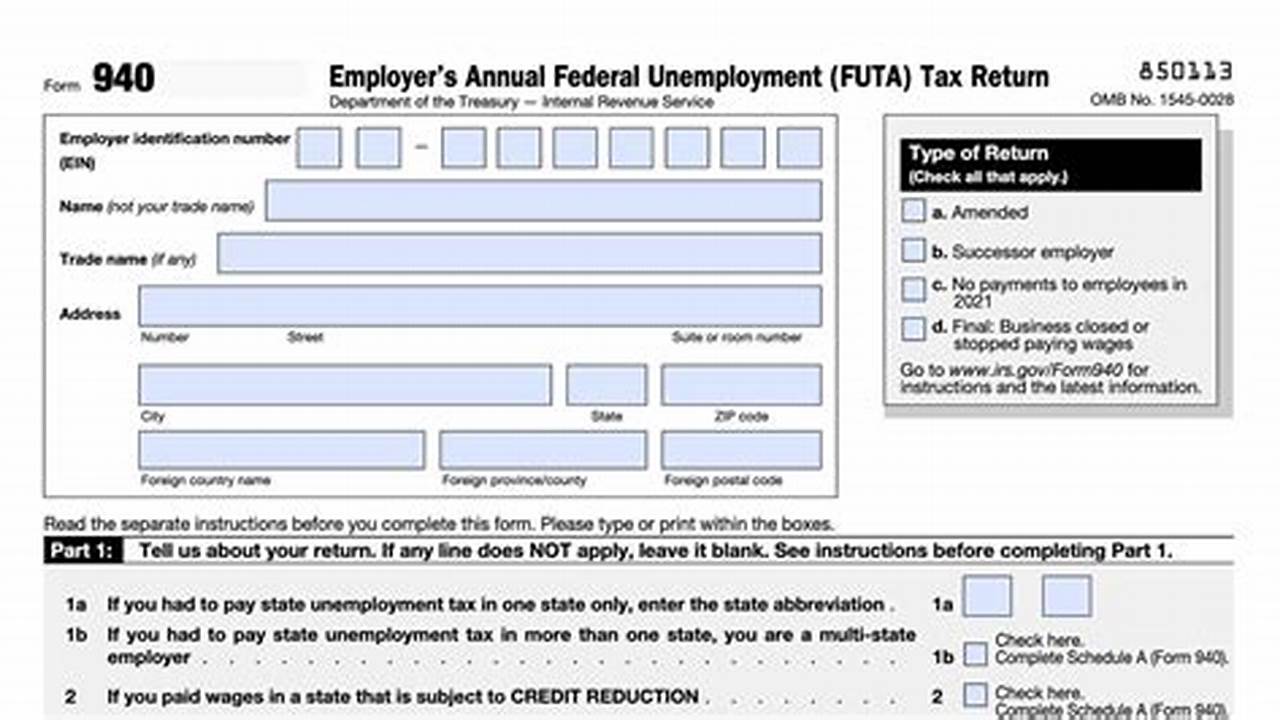 2024 Form 940 Release Date
