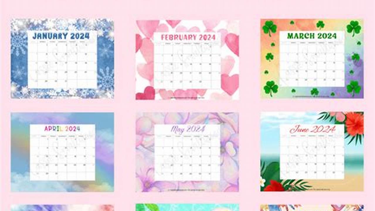 2024 Free Calendar Printable By Month Month