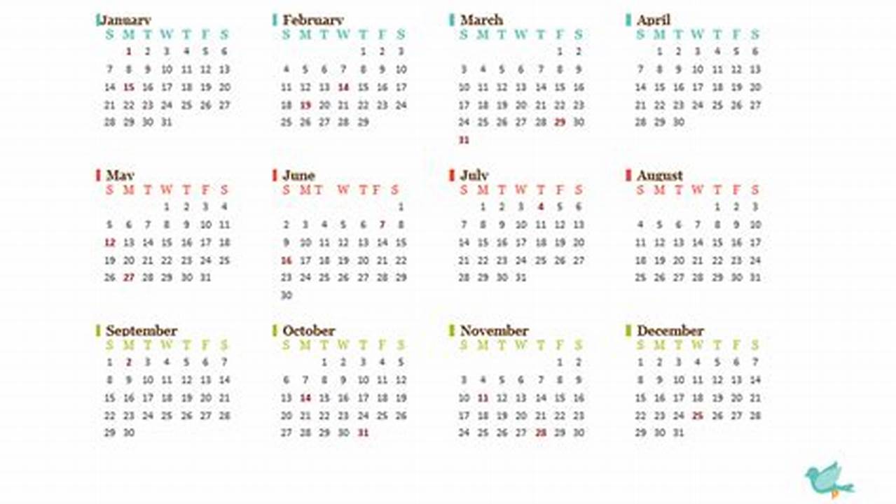 2024 Free Calendar Yearly Templates Free