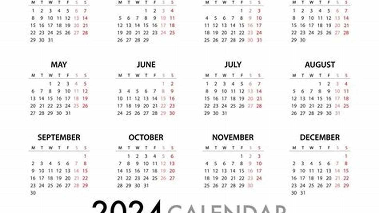 2024 Full Calendar Monday Startup Quotes