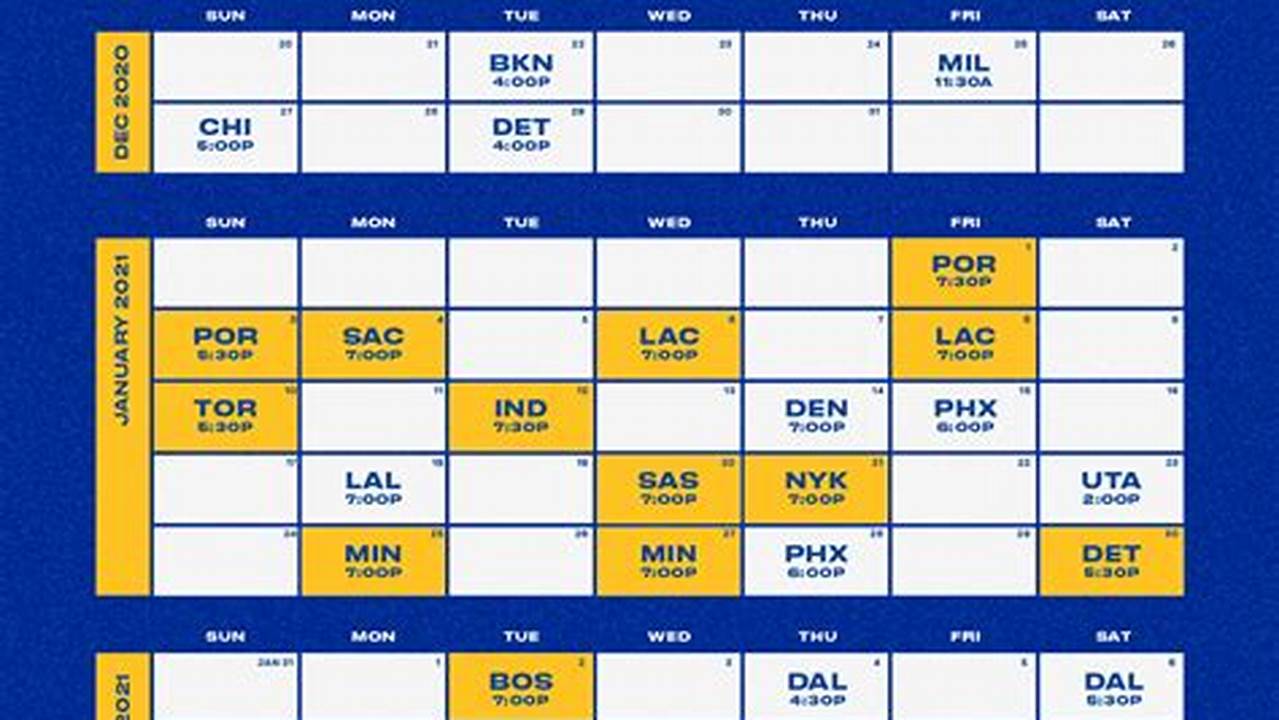 2024 Golden State Warriors Schedule