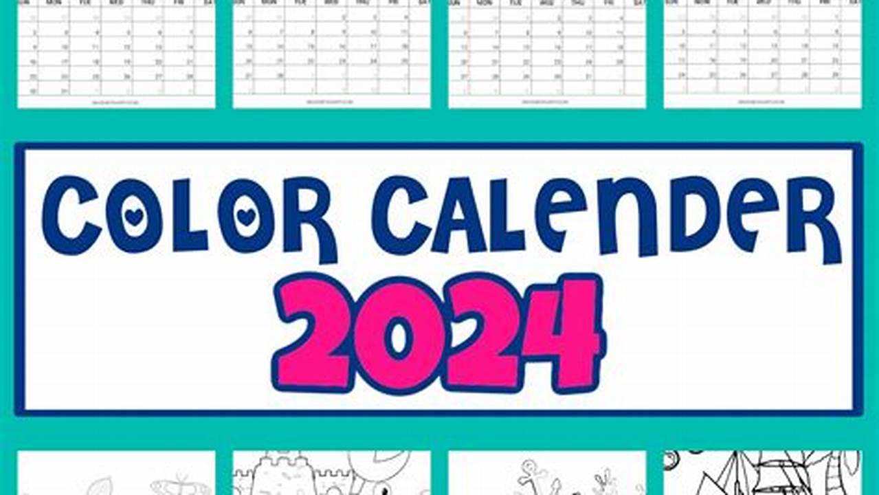2024 Holiday Calendar Schedule Printable Coloring Book