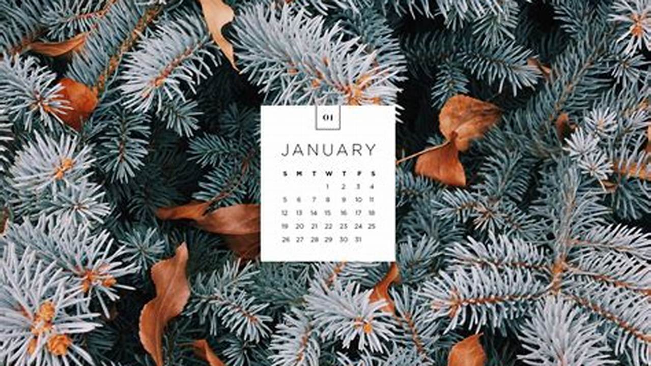 2024 January Calendar Background Aesthetic Images