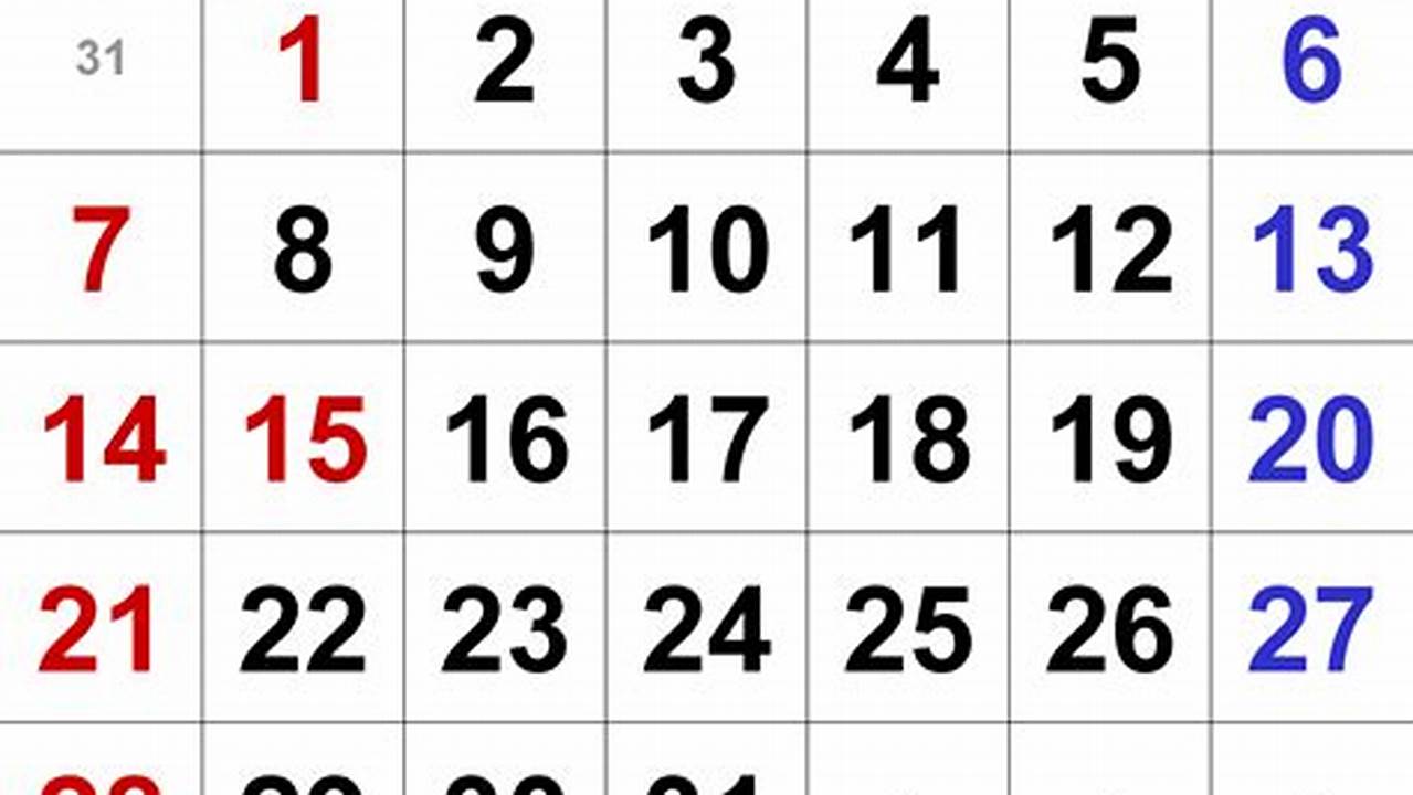 2024 January Calendar Download Excel 2010