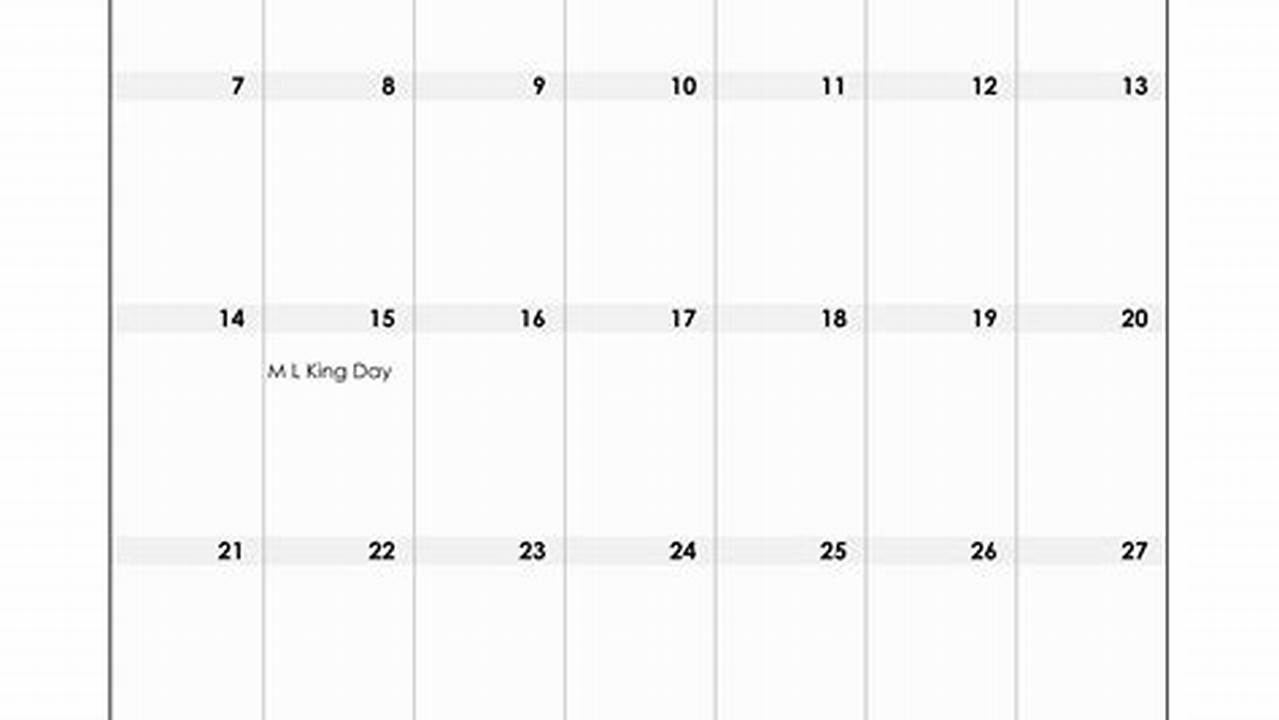 2024 January Calendar Excel Online Templates