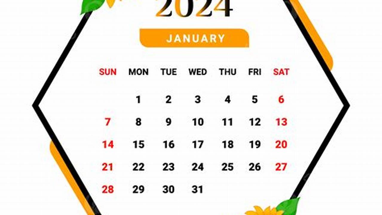 2024 January Calendar Photo Frame
