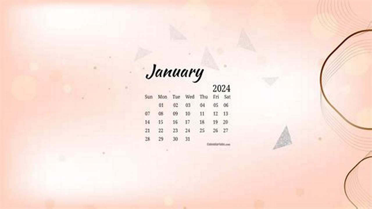 2024 January Calendar Wallpaper