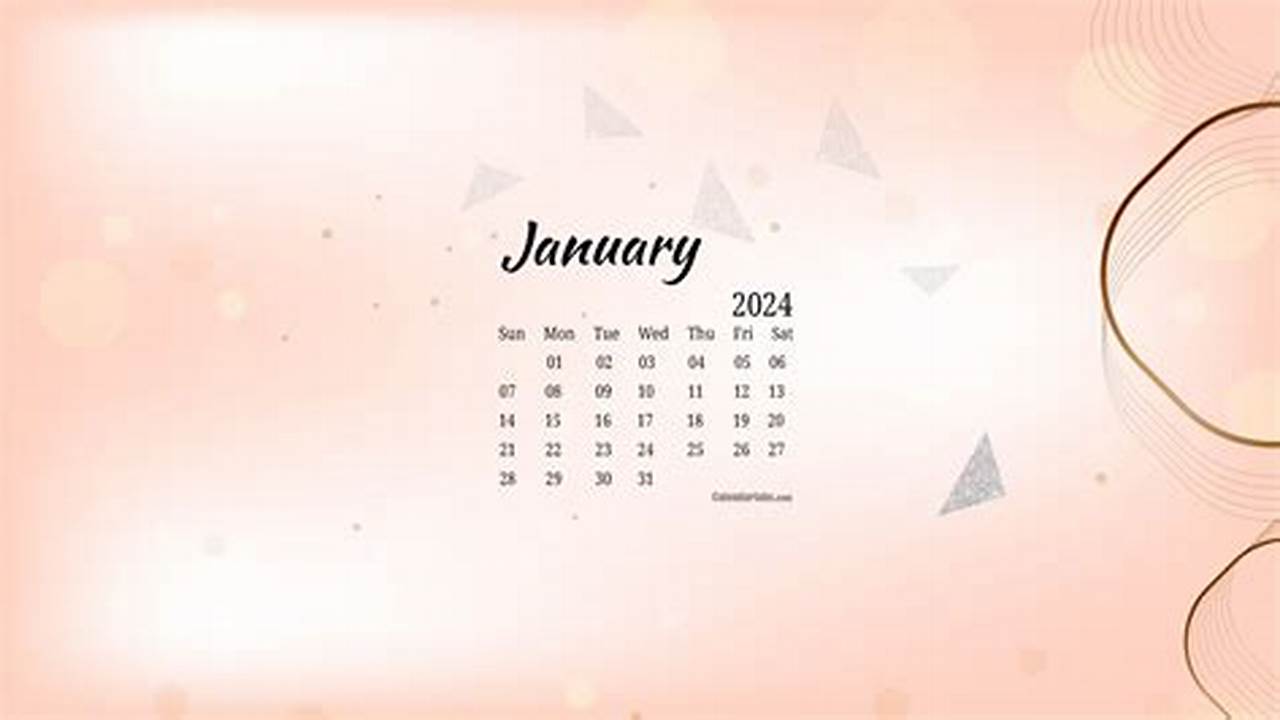 2024 January Calendar Wallpaper Pdf