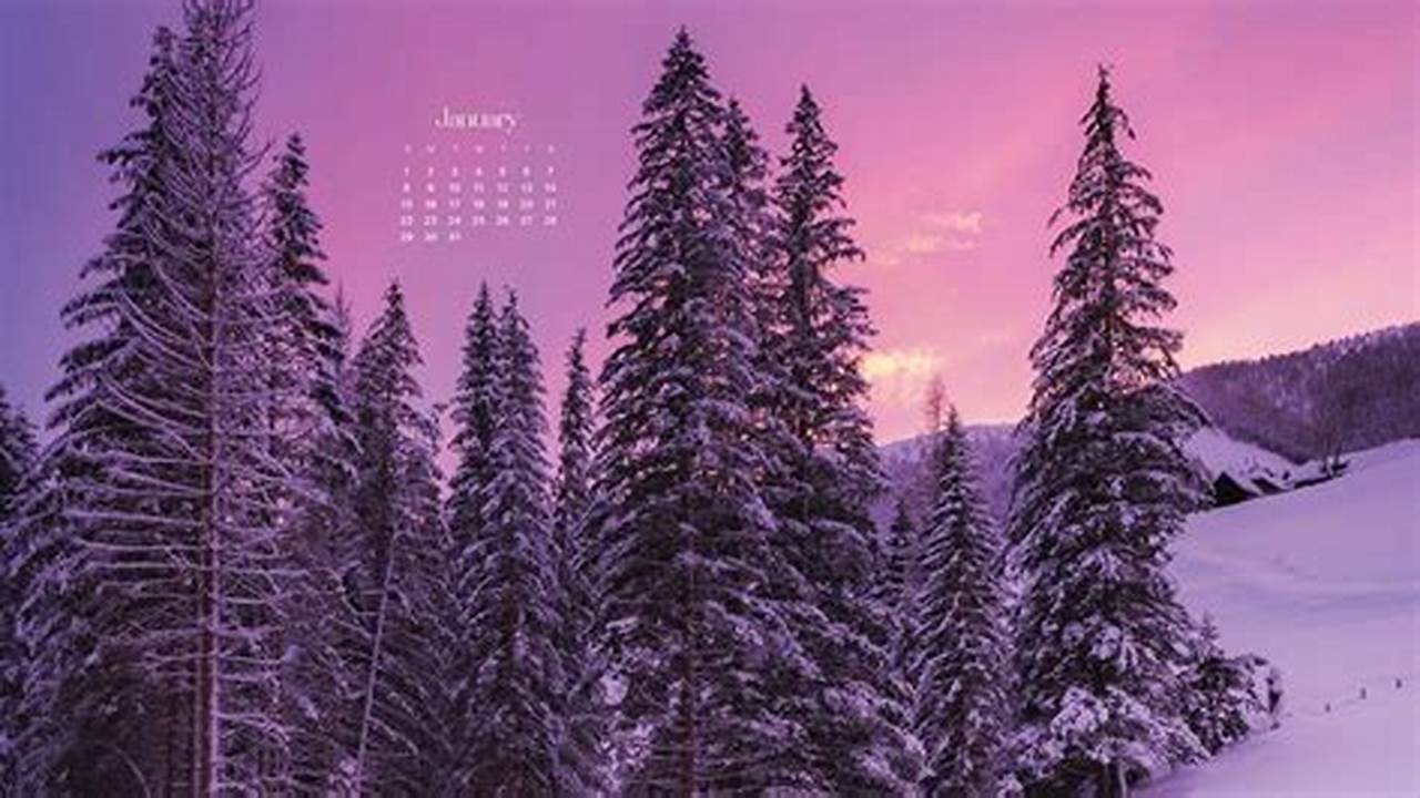 2024 January Desktop Calendar Wallpaper Windows 10