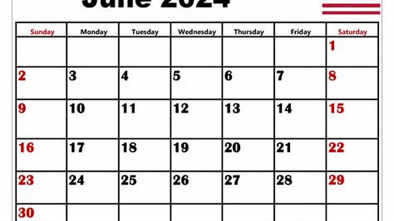 2024 June Calendar With Holidays United States Images
