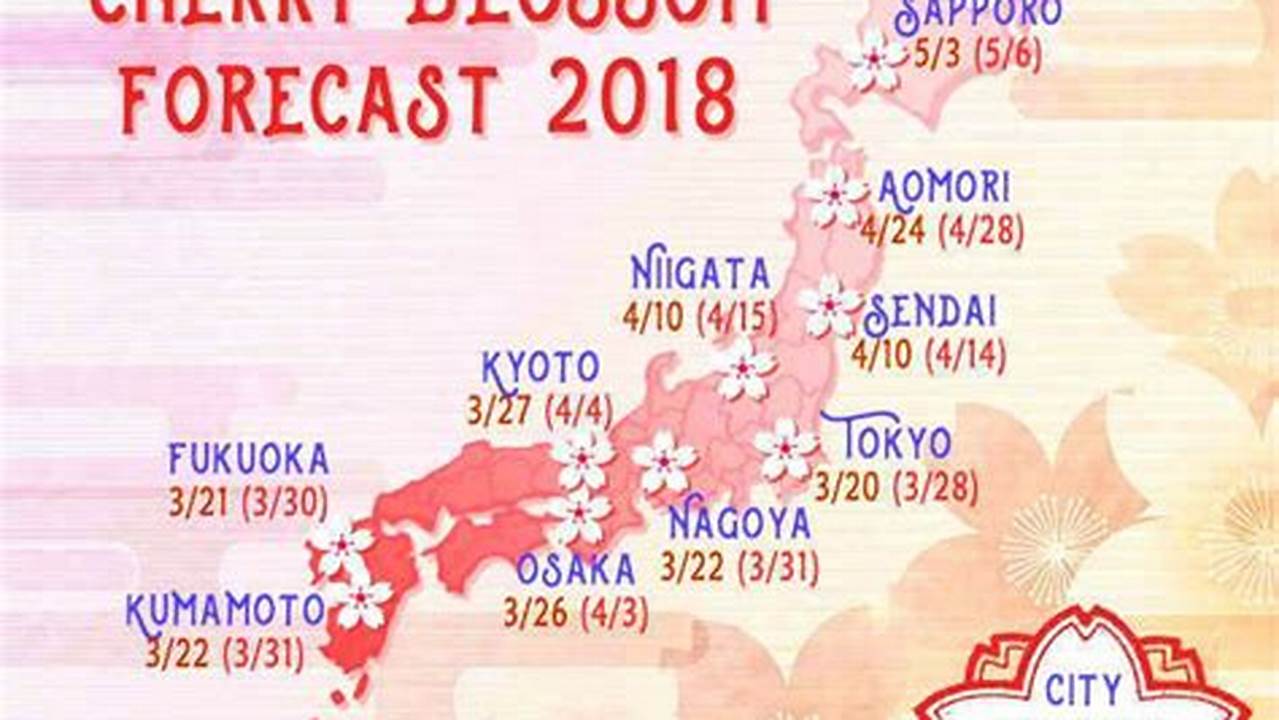 2024 Kyoto Prefecture Cherry Blossom Calendar., 2024