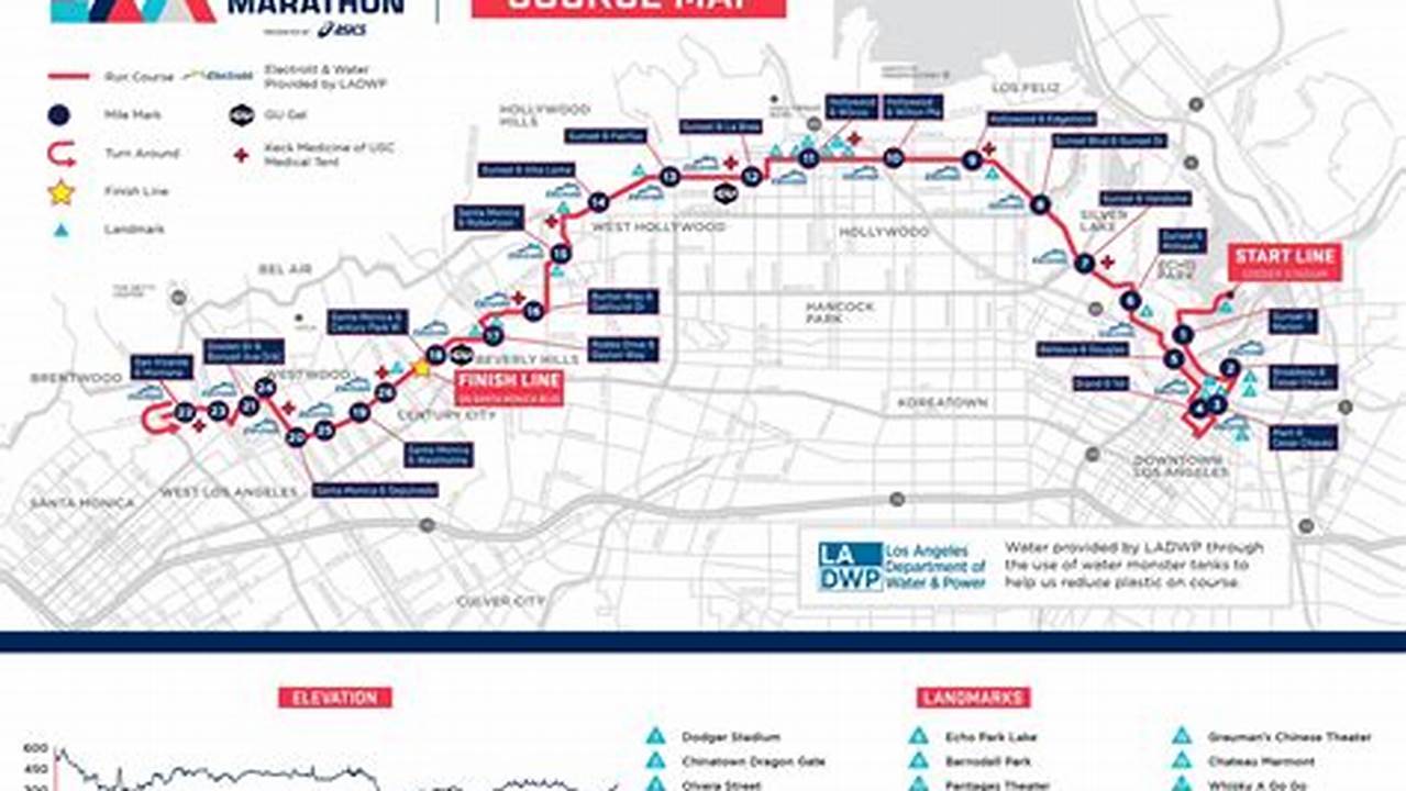 2024 Los Angeles Marathon Course Map., 2024