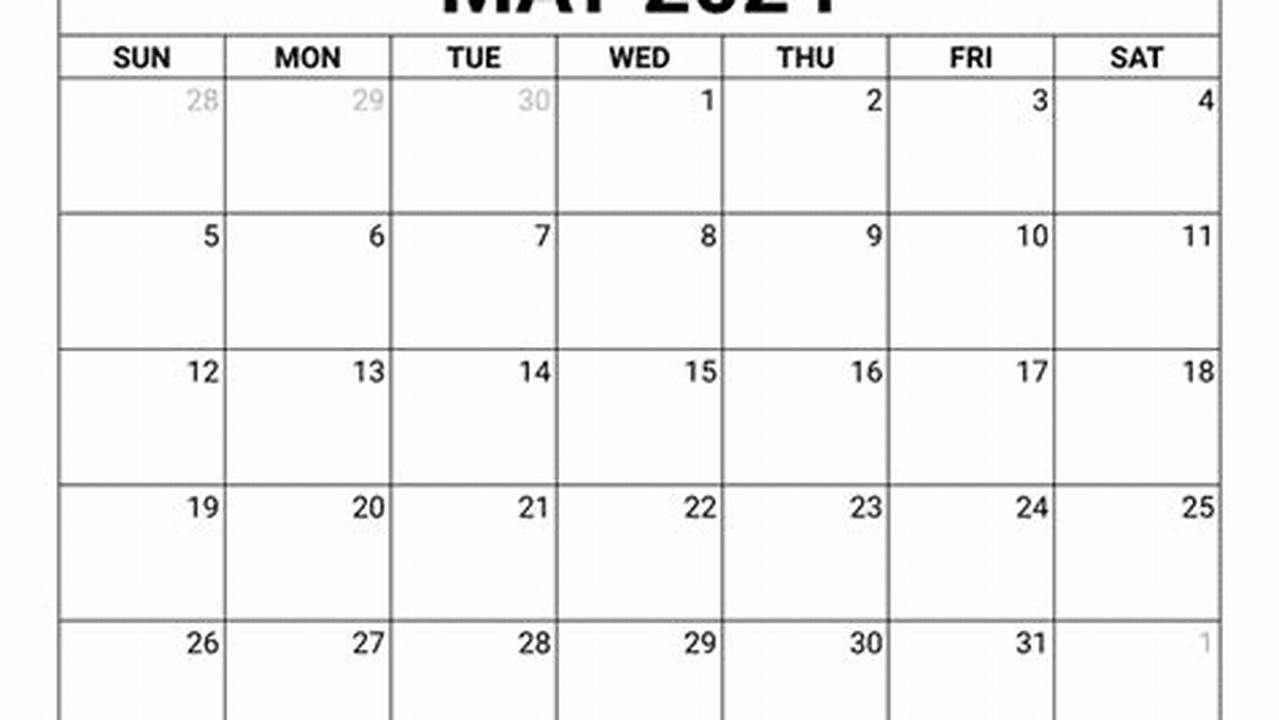 2024 May Blank Calendar Printable Pdf