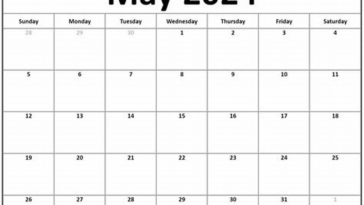2024 May Calendar Printable Free 2024 Monthly