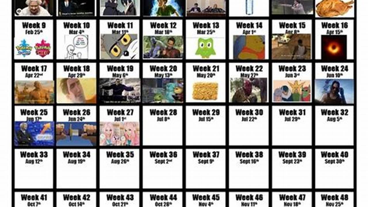 2024 Meme Calendar Week
