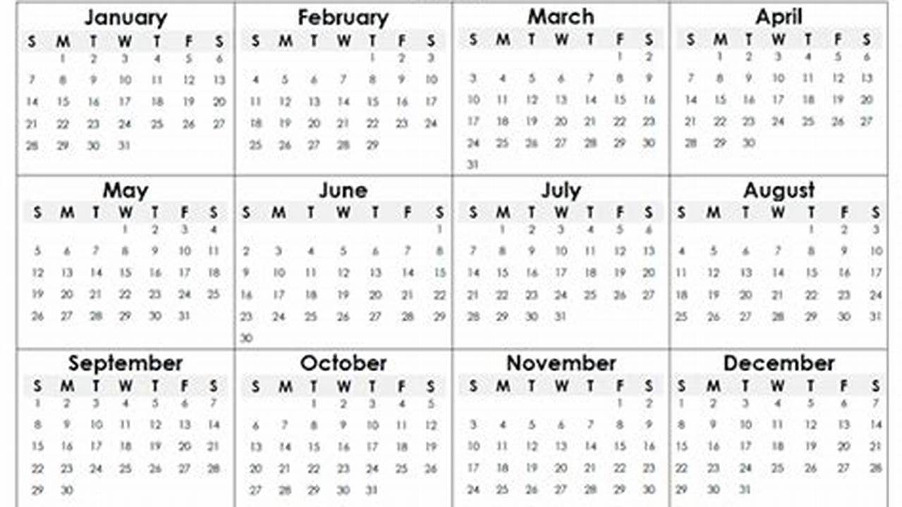 2024 Mini Calendar Printable