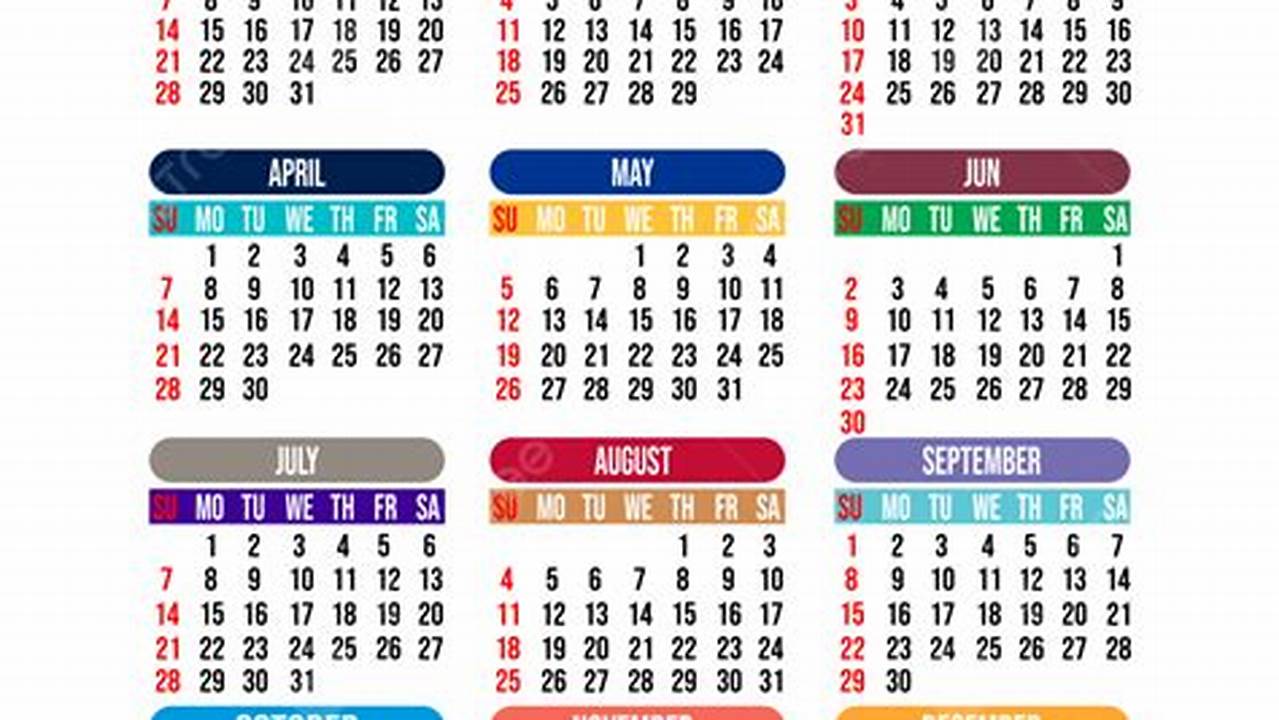 2024 Monthly Calendar Psd Free Download Full List