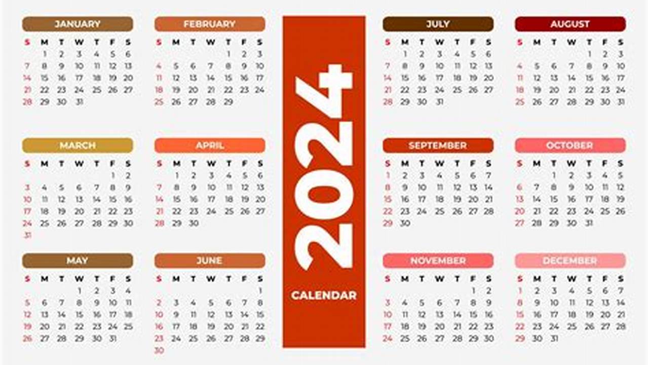 2024 Monthly Calendar Psd Free Download Template