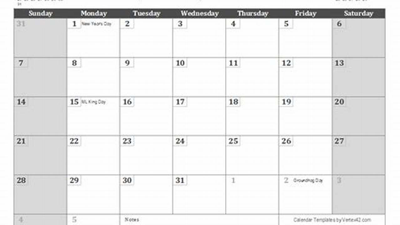 2024 Monthly Calendar Template For Word Online