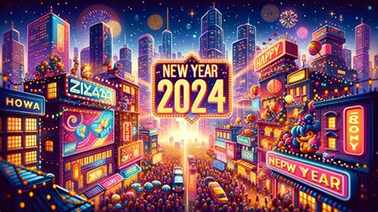 2024 New Year Wallpaper 4k
