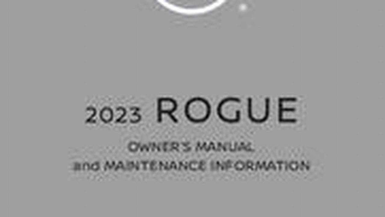 2024 Nissan Rogue Sl Owners Manual