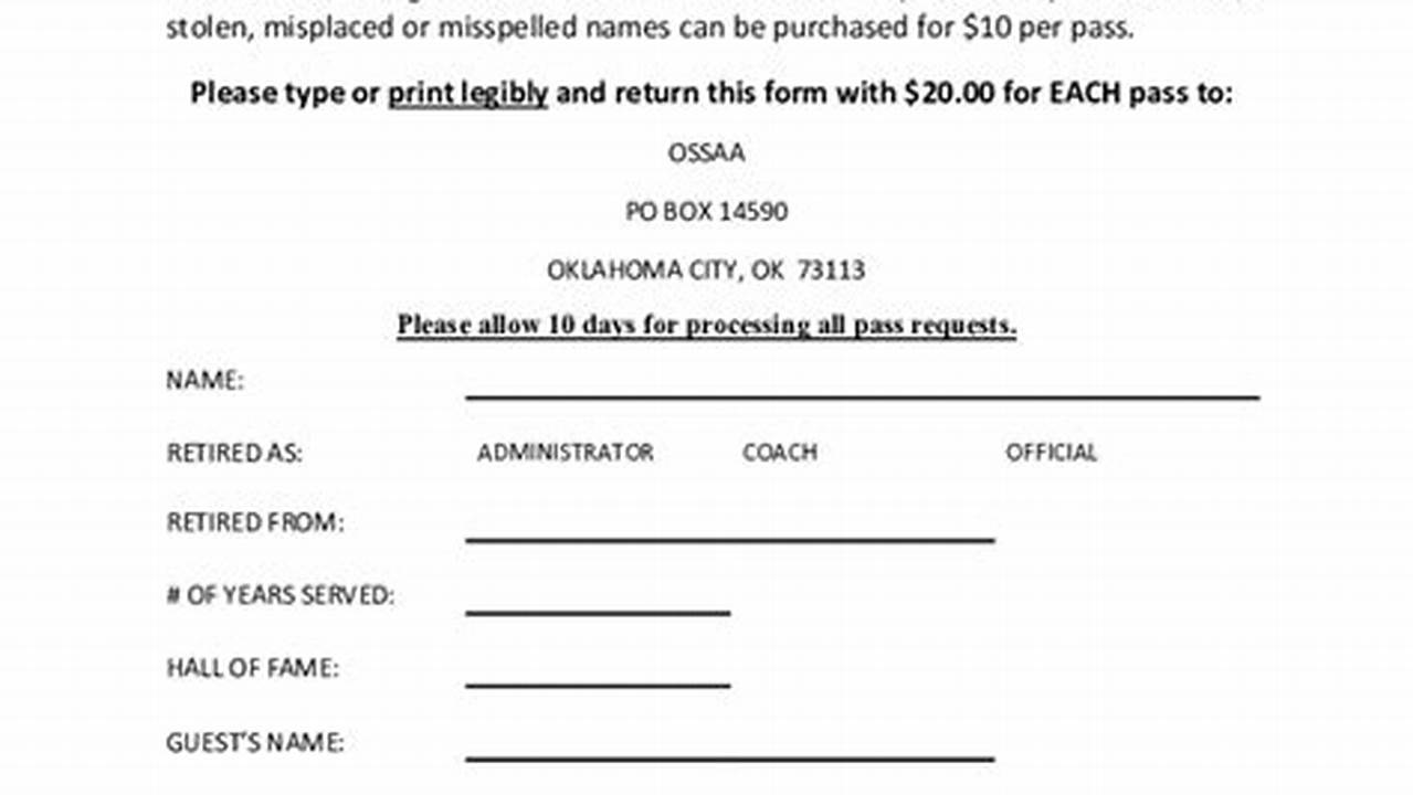 2024 Ossaa Basketball Playoff Reimbursement Form., 2024