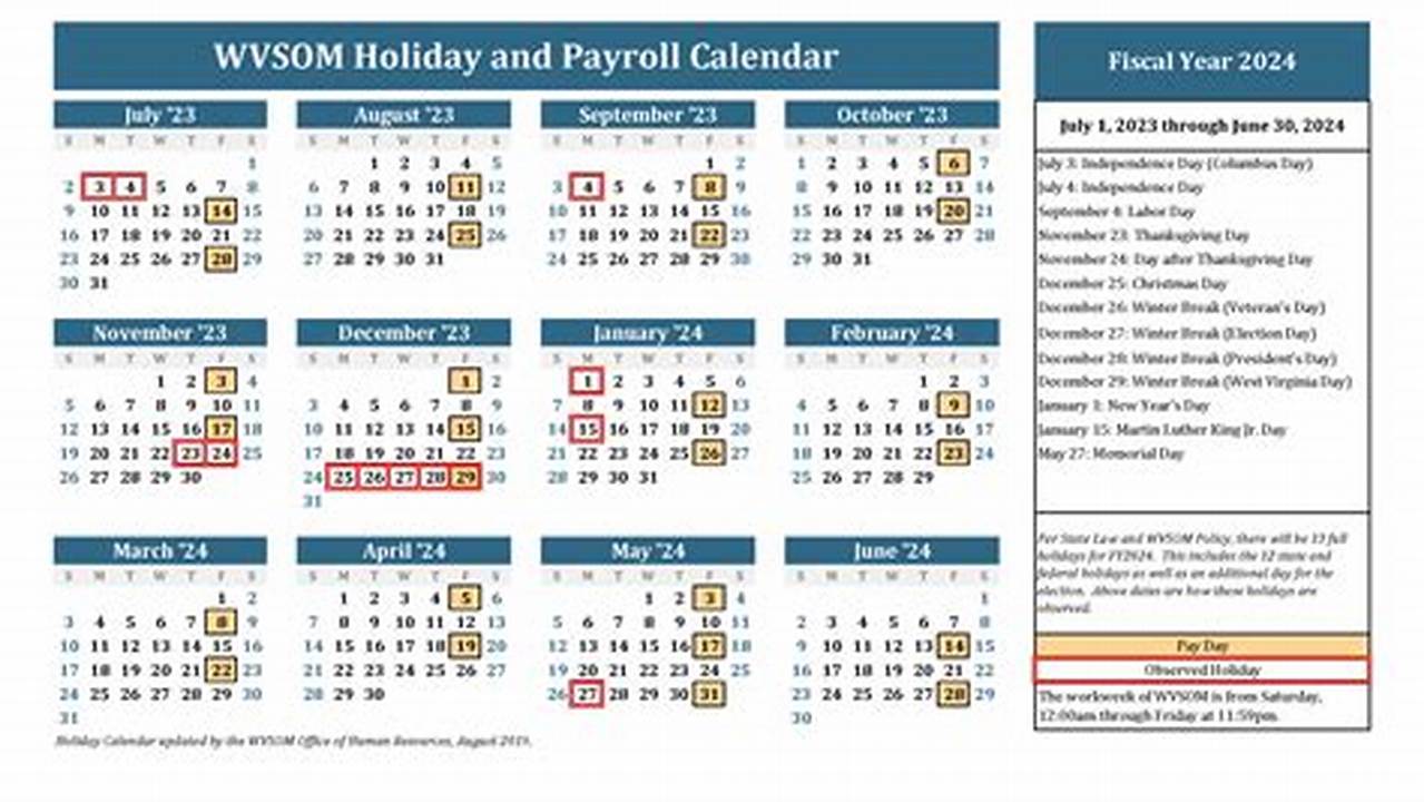 2024 Pay And Holiday Calendar Virginia