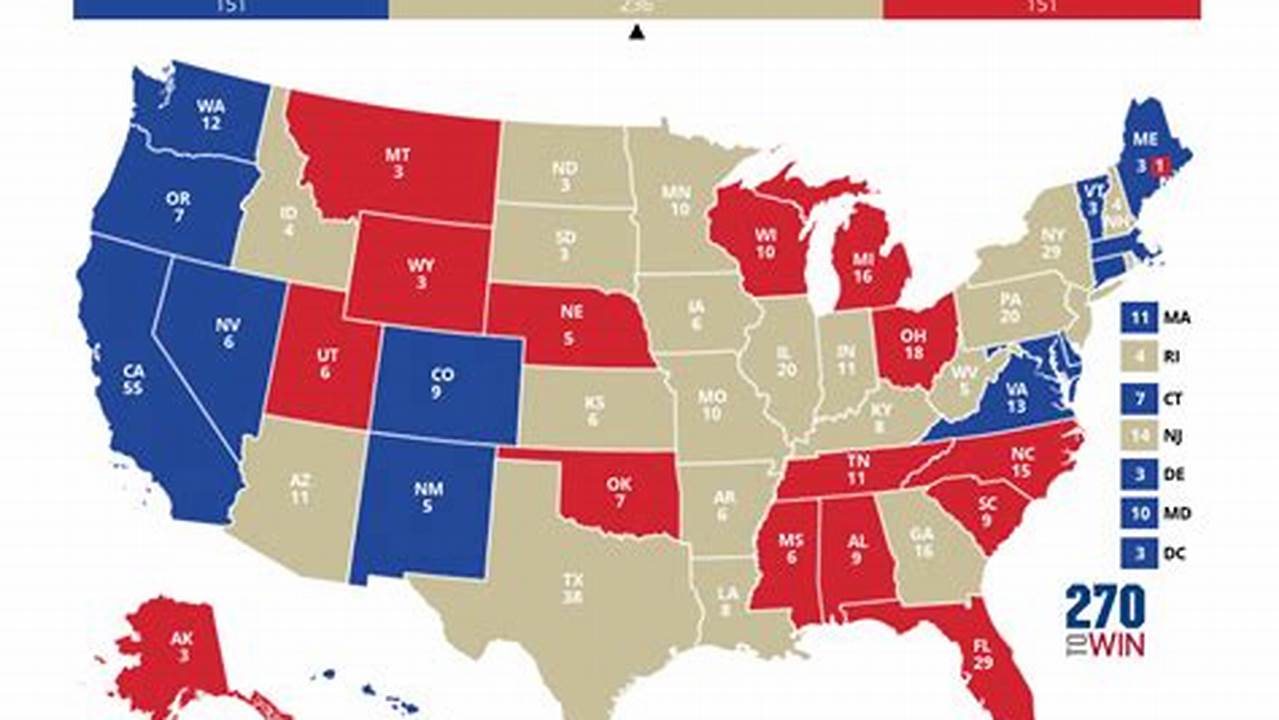 2024 Presidential Election By State., 2024