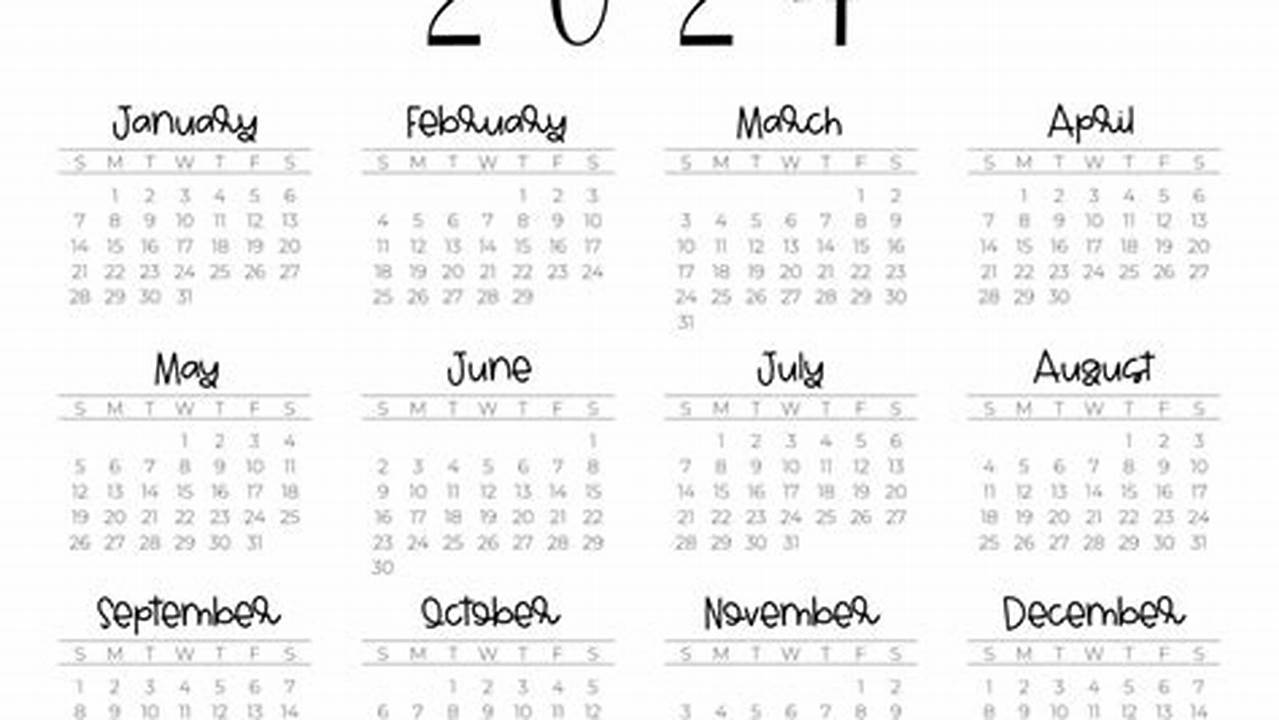 2024 Printable Calendar Free Full Page Borders For Word