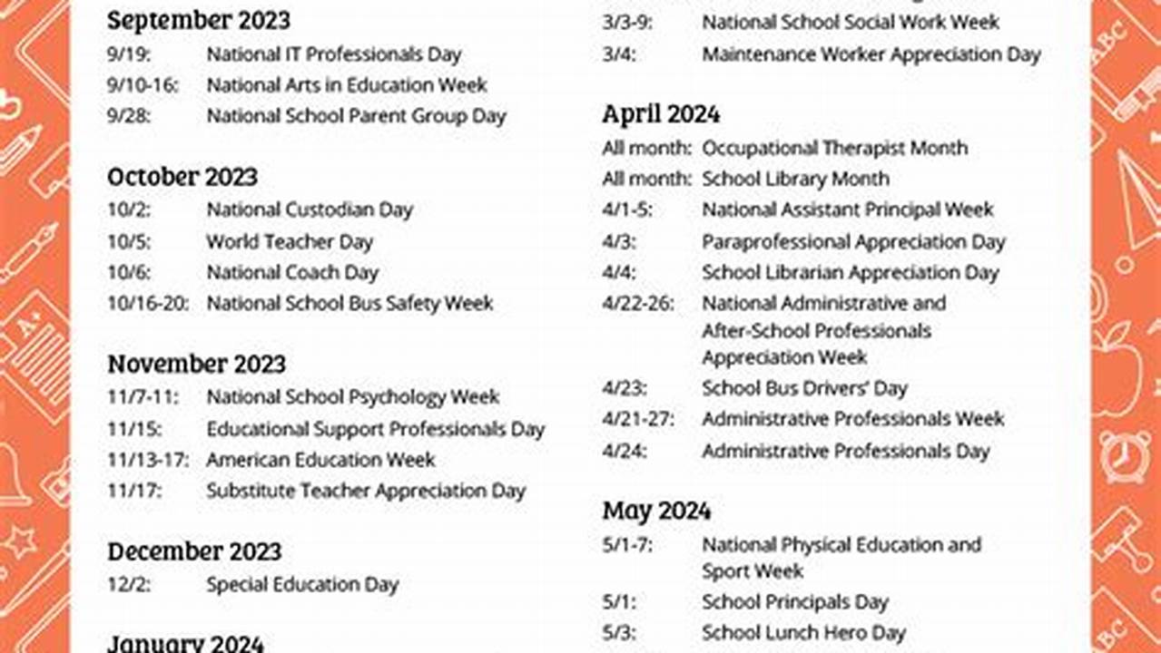 2024 School Appreciation Days